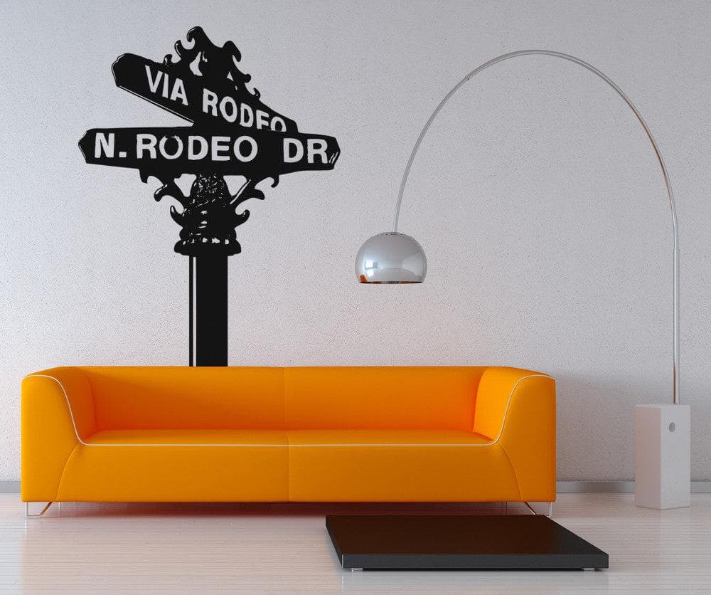 Vinyl Wall Decal Sticker Rodeo Drive Sign #OS_AA560