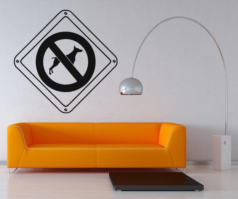 Vinyl Wall Decal Sticker No Dogs Allowed #OS_AA570