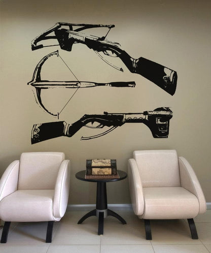 Vinyl Wall Decal Sticker Trio of Crossbows #OS_AA523