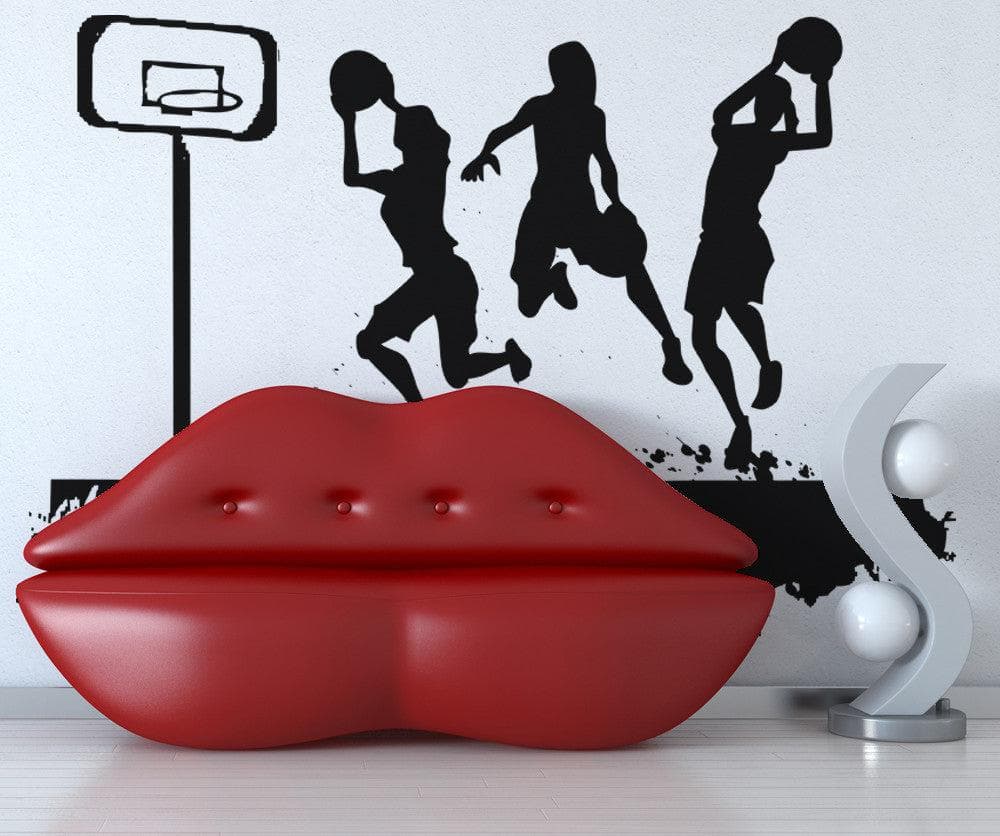 Vinyl Wall Decal Sticker Women's Basketball Court #OS_AA508