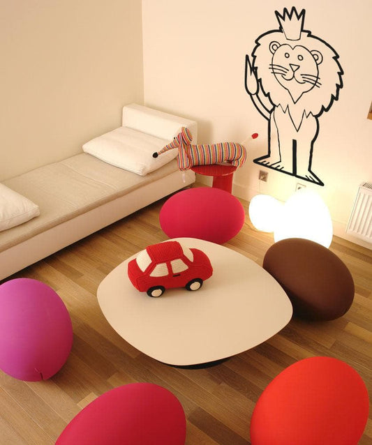 Vinyl Wall Decal Sticker Royal Lion #OS_AA547