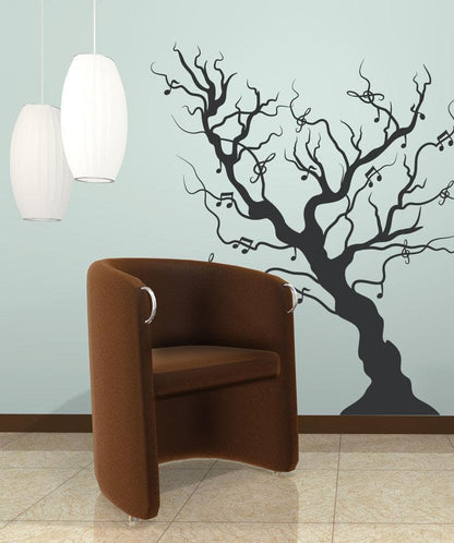 Vinyl Wall Decal Sticker Solid Musical Tree #OS_MB448