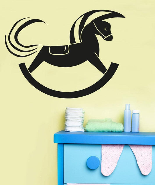 Vinyl Wall Decal Sticker Designer Rocking Horse #OS_AA304