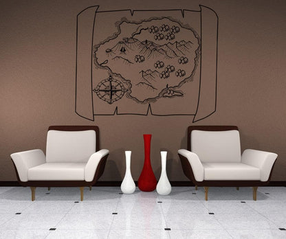 Vinyl Wall Decal Sticker Map of Adventure #OS_AA403