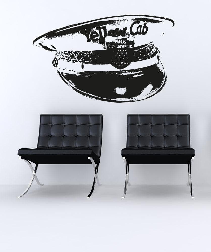 Vinyl Wall Decal Sticker Yellow Cab Hat #OS_AA562