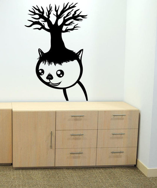 Vinyl Wall Decal Sticker Cat and Tree #OS_MB393