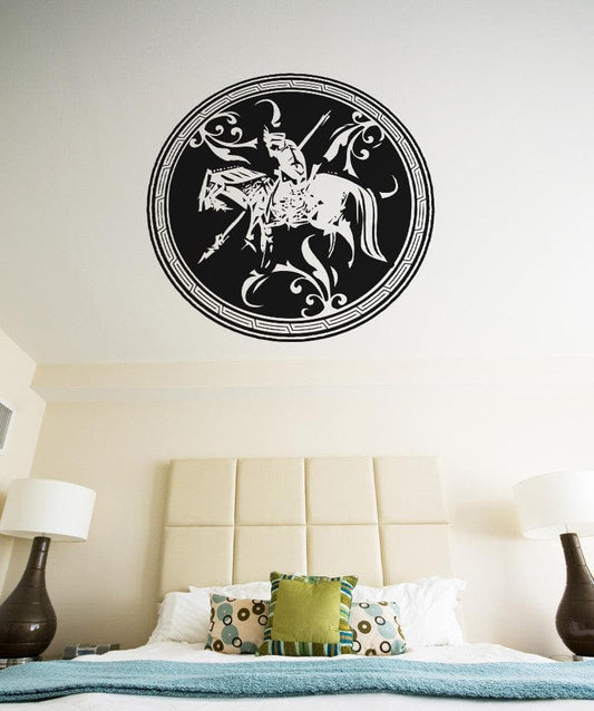 Vinyl Wall Decal Sticker Arabian Horse Circle Design #OS_AA342