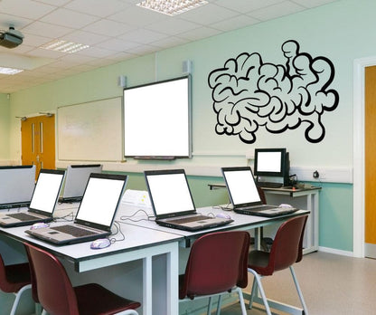 Vinyl Wall Decal Sticker Abstract Brain #OS_MB458