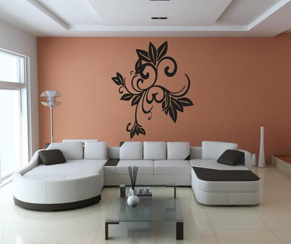 Vinyl Wall Decal Sticker Curly Leaves #OS_AA298