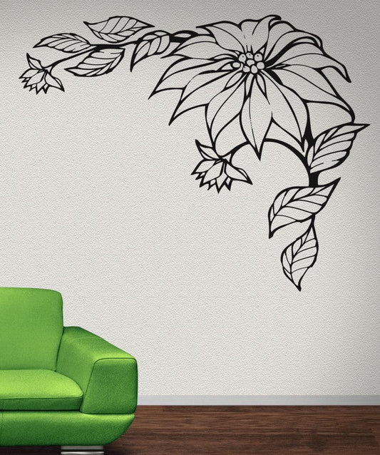 Vinyl Wall Decal Sticker Poinsettia #OS_AA236