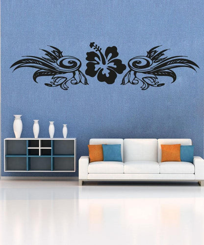 Vinyl Wall Decal Sticker Tribal Hibiscus Flower #OS_AA242