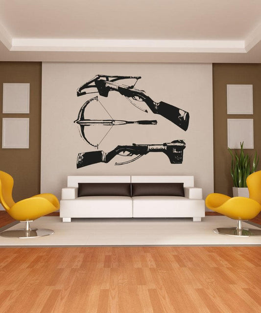 Vinyl Wall Decal Sticker Trio of Crossbows #OS_AA523