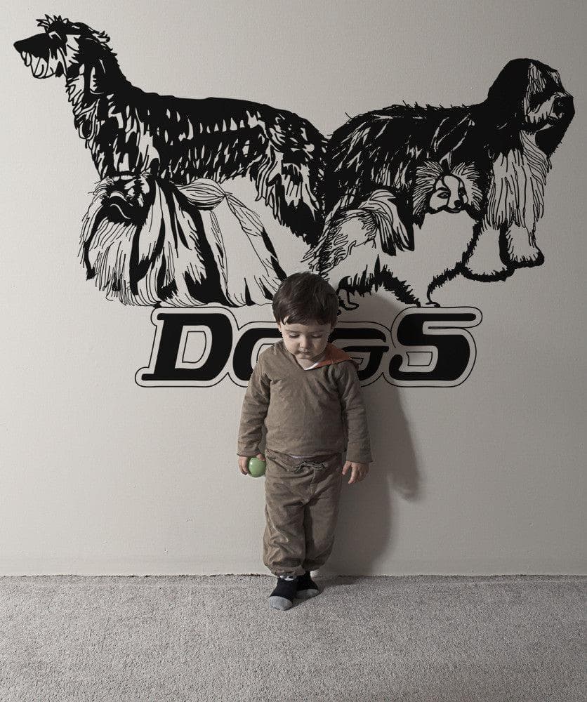 Vinyl Wall Decal Sticker Shaggy Dogs #OS_AA616