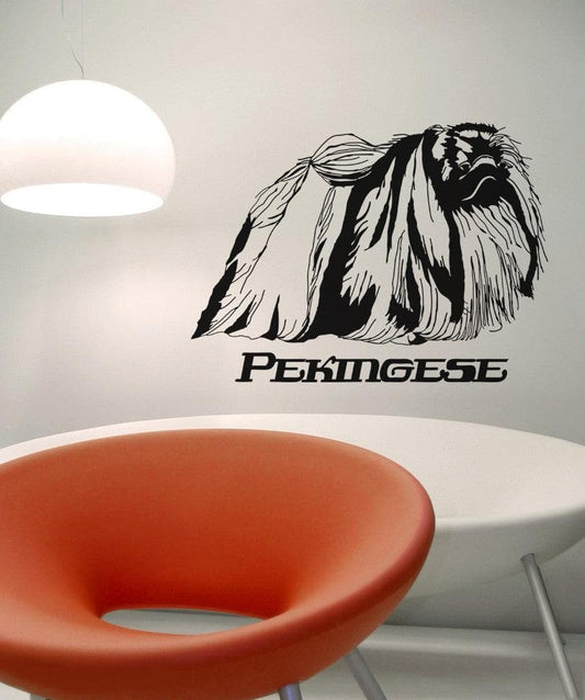 Vinyl Wall Decal Sticker Pekingese #OS_AA628