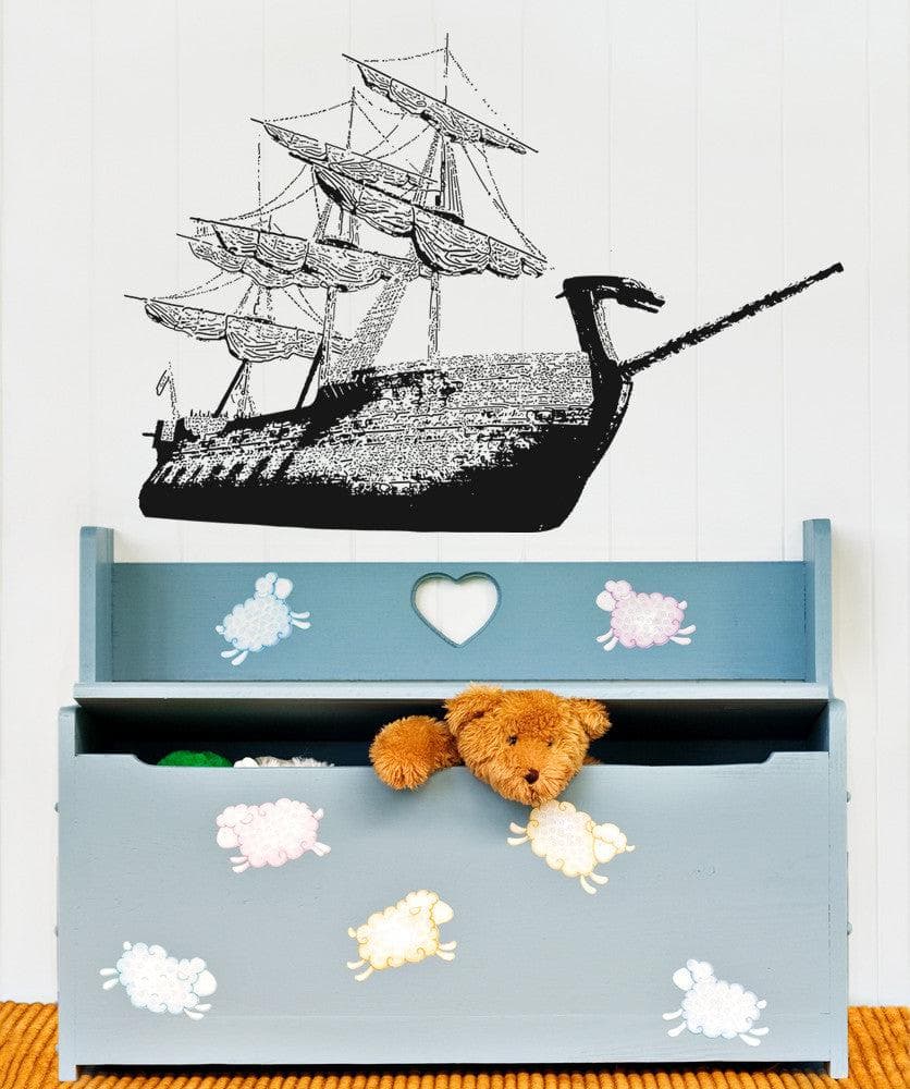 Vinyl Wall Decal Sticker Ancient Mediterranean Warrior Ship #OS_AA312