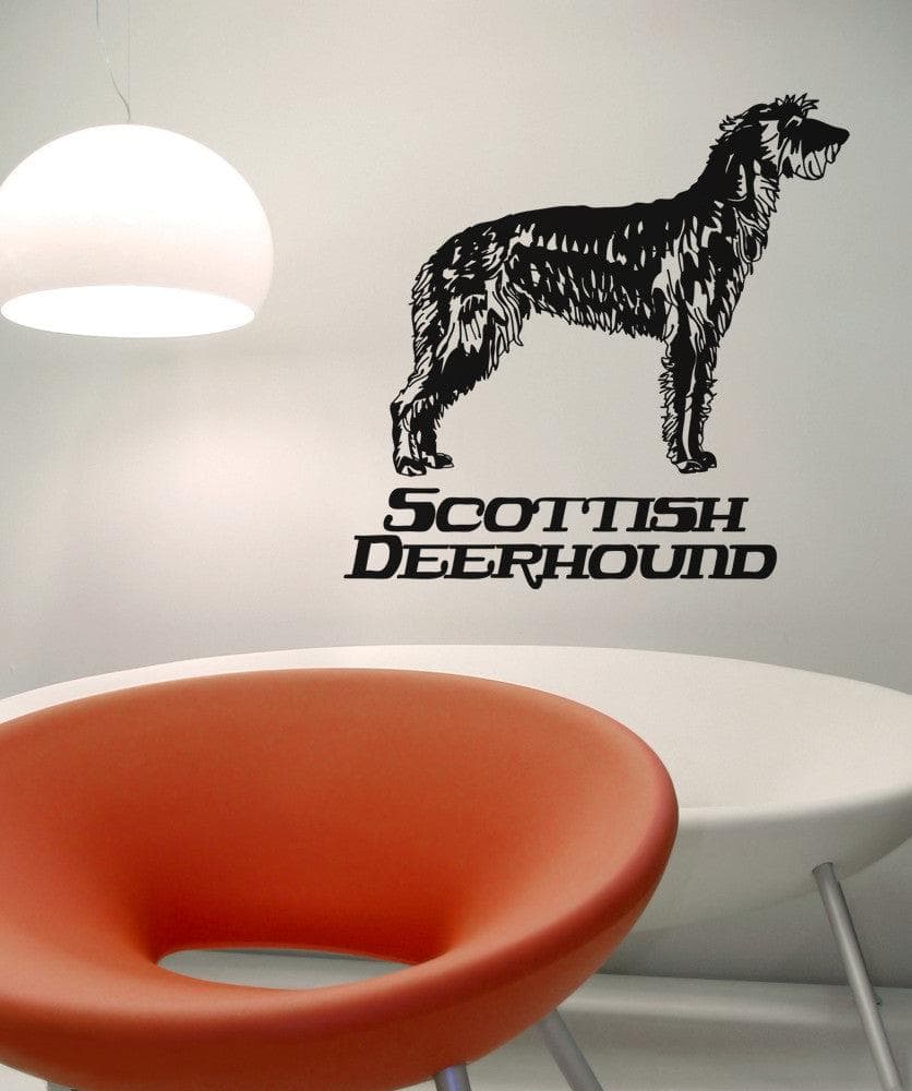 Vinyl Wall Decal Sticker Scottish Deerhound #OS_AA630
