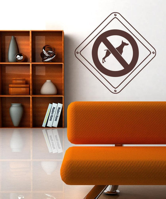 Vinyl Wall Decal Sticker No Dogs Allowed #OS_AA570