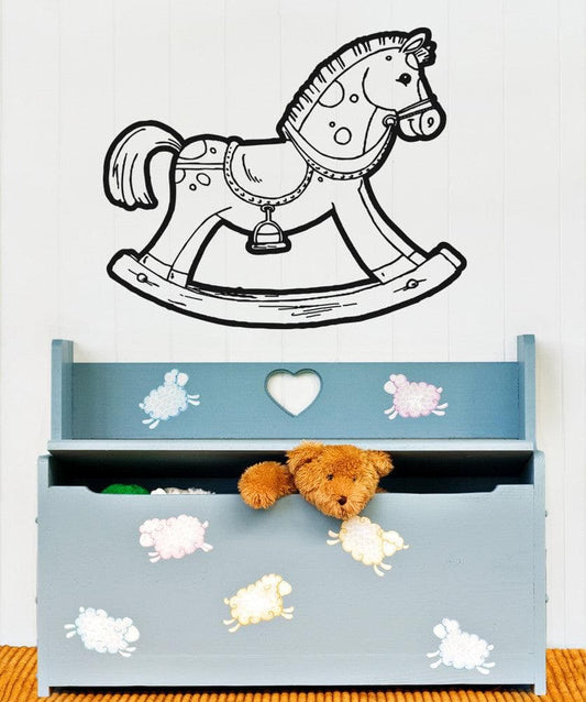 Vinyl Wall Decal Sticker Toy Rocking Horse #OS_AA280