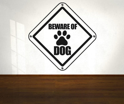 Vinyl Wall Decal Sticker Beware of Dog Sign #OS_AA566
