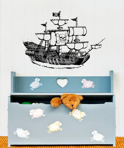 Vinyl Wall Decal Sticker Pirate Ship #OS_AA306