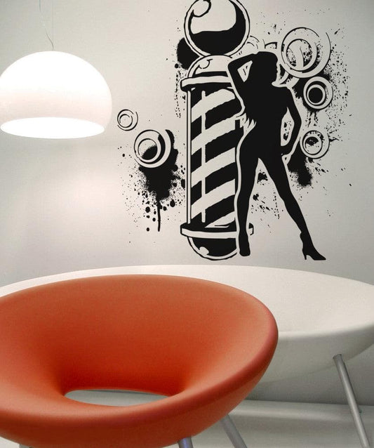 Vinyl Wall Decal Sticker Grungy Barbershop #OS_AA590