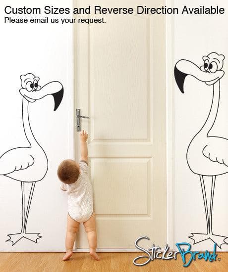 Vinyl Wall Decal Flamingo Standing Straight #CBenson104