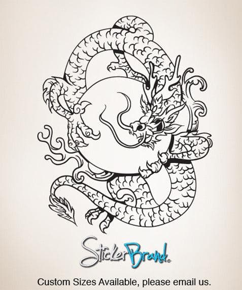 Vinyl Wall Decal Sticker Chinese Dragon #820 – StickerBrand