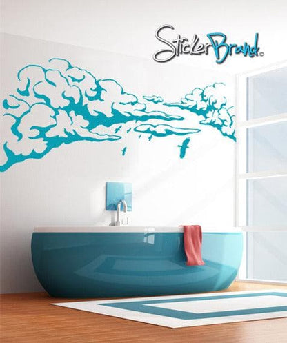 Vinyl Wall Decal Sticker Flying Birds over Clouds #GFoster146