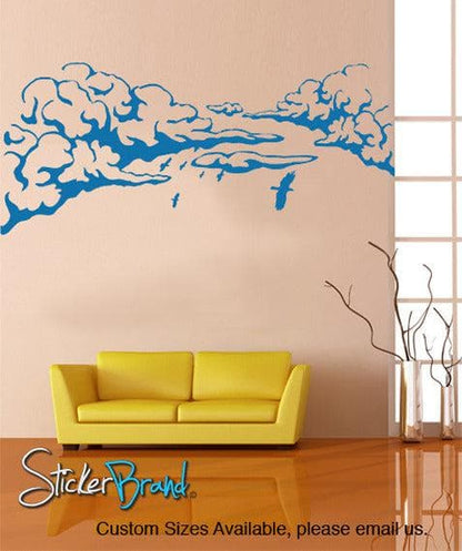 Vinyl Wall Decal Sticker Flying Birds over Clouds #GFoster146