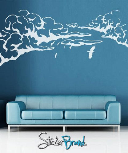 Vinyl Wall Decal Sticker Flying Birds over Clouds #GFoster146