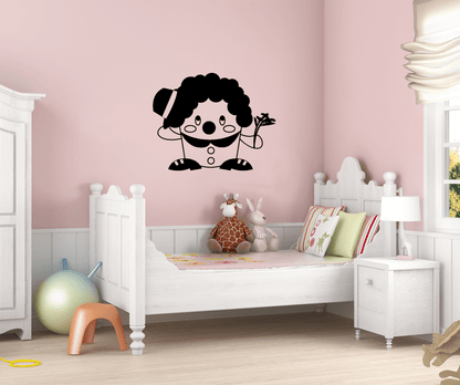 Vinyl Wall Decal Sticker Short Clown with Hat #OS_MG323