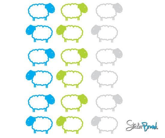 Vinyl Wall Decal Sticker Counting Sheeps Combination #MM140