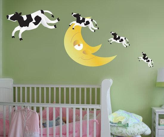 Graphic Wall Vinyl Decal Sticker Cow Over Moon #MGeise102