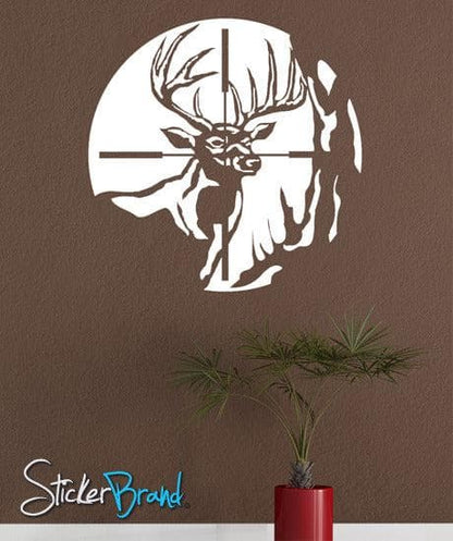 Deer Hunting Wall Decal. Scope View Aiming at Deer by Hunter. #GFoster105