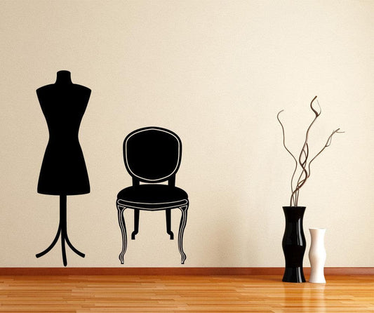 Vinyl Wall Decal Sticker Dress Hanger #OS_MG179