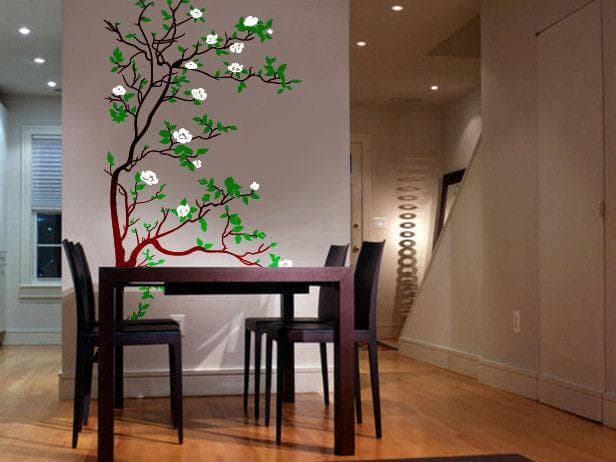 Tree with Blossom Leaves Wall Decal. #318