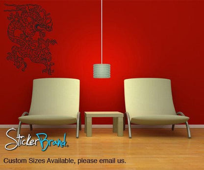Chinese Asian Dragon Vinyl Wall Decal Sticker. #822