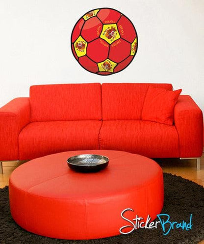 Graphic Wall Decal Sticker Football Soccer Espana Spain #JH128