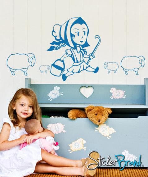 Vinyl Wall Decal Sticker LIttle Bo Peep Sheep Storytale #GFoster144