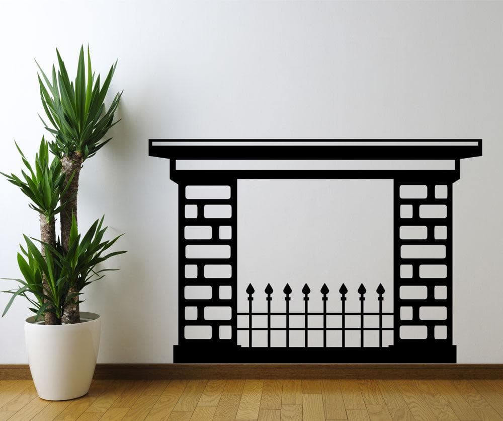 Fire Place Vinyl Wall Decal Sticker. #OS_MG174