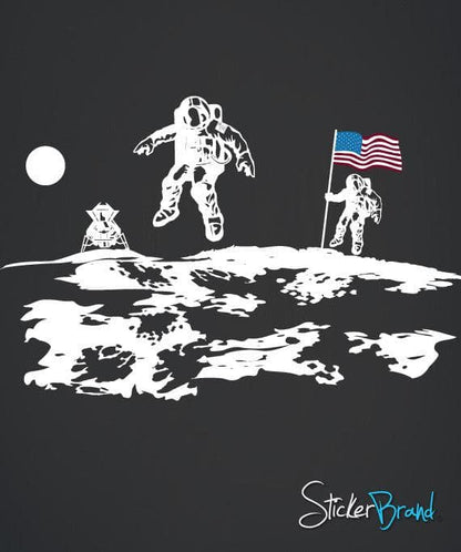 Vinyl Wall Decal Sticker Astronaut Moon Walking #Gfoster162