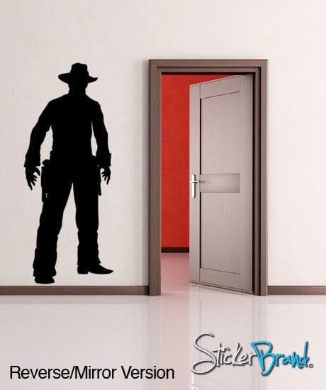 Vinyl Wall Decal Western Cowboy Gun Slinger #GFoster107