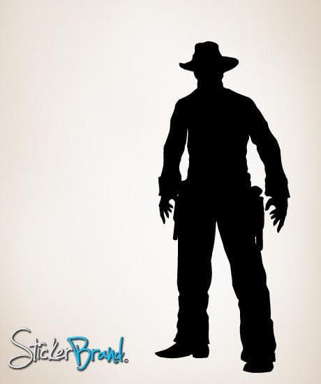 Vinyl Wall Decal Western Cowboy Gun Slinger #GFoster107