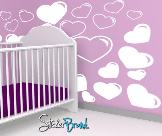 Vinyl Wall Decal Heart Bubbles #CSJean104