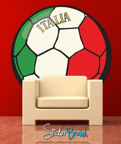 Graphic Wall Decal Sticker Football Soccer Italia Italy #JH36
