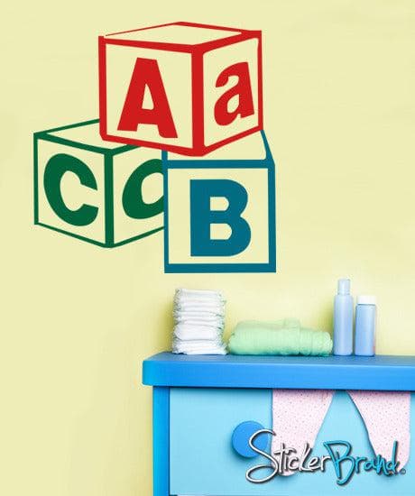 Vinyl Wall Decal Sticker Kids Blocks#KRiley103