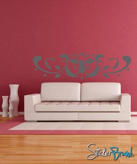 Vinyl Wall Decal Abstract Leaf Design # AFord106