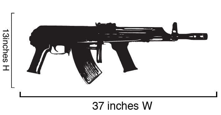 Assault Weapon Guns Wall Decal. (Set of 6) Guns #440