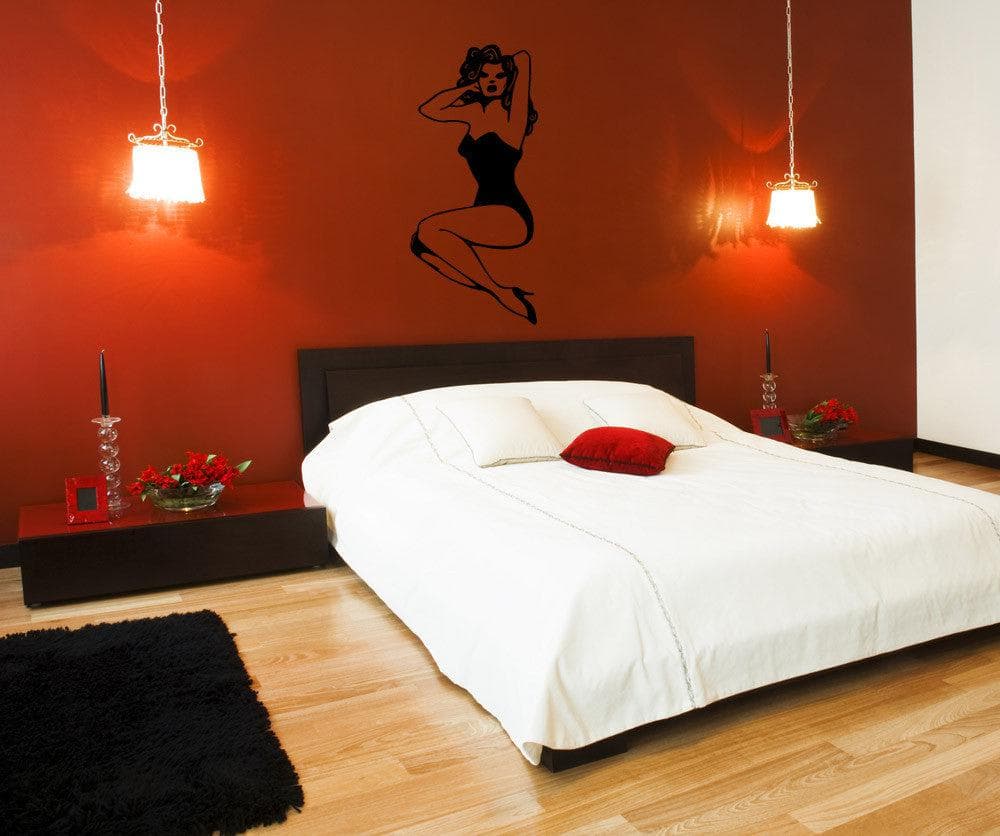 Vinyl Wall Decal Sticker Pin Up Lady #OS_MB526