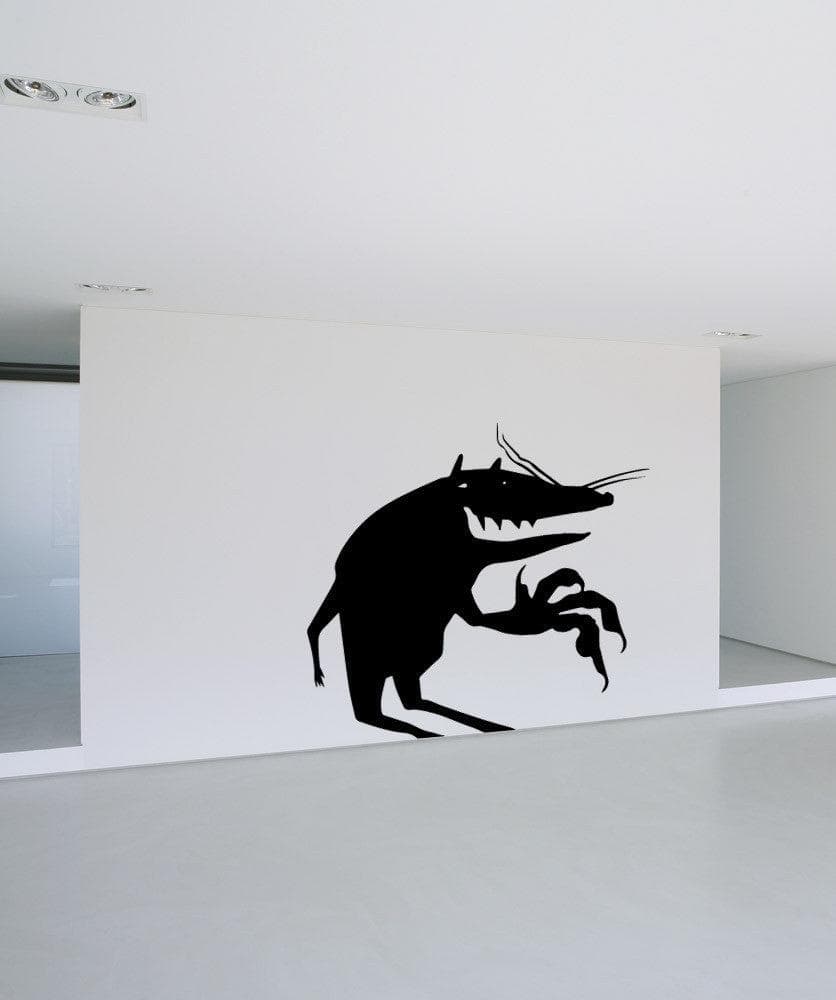 Scary Rat Shadow on Wall Vinyl Wall Decal Sticker. #OS_MB472